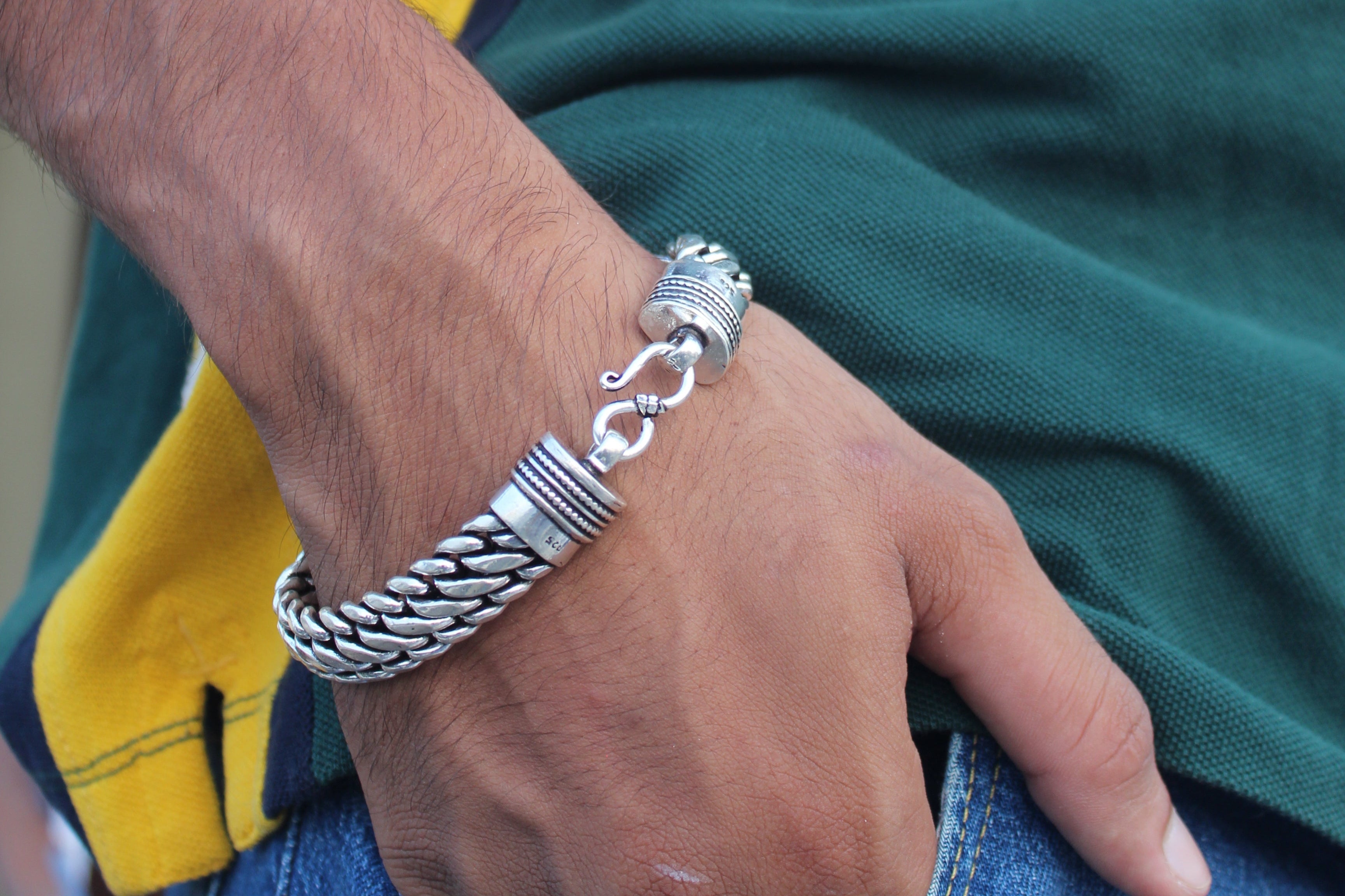 Silver Iron Men's Bracelet